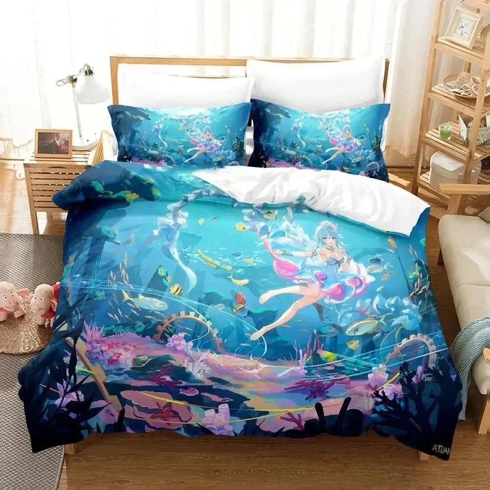 Anime Pixiv Fantasia T Bedding Set Duvet Cover Bed Set Quilt Cover Pillowcase Comforter king Queen Size Boys Adult Bedding Set