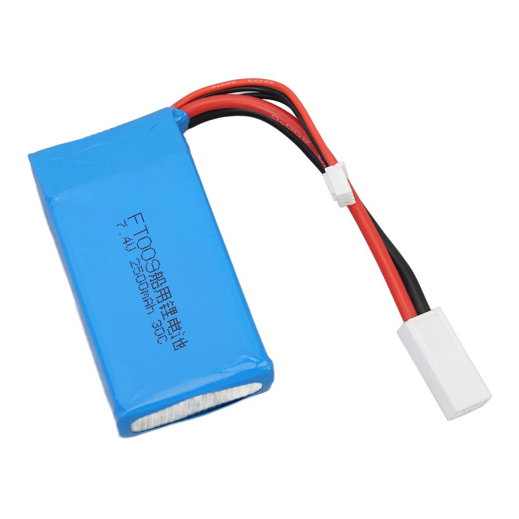 RC Lithium Battery 7.4V 2500mAh High Capacity Remote Control Boat Battery For Feilun FT009 Speedboat