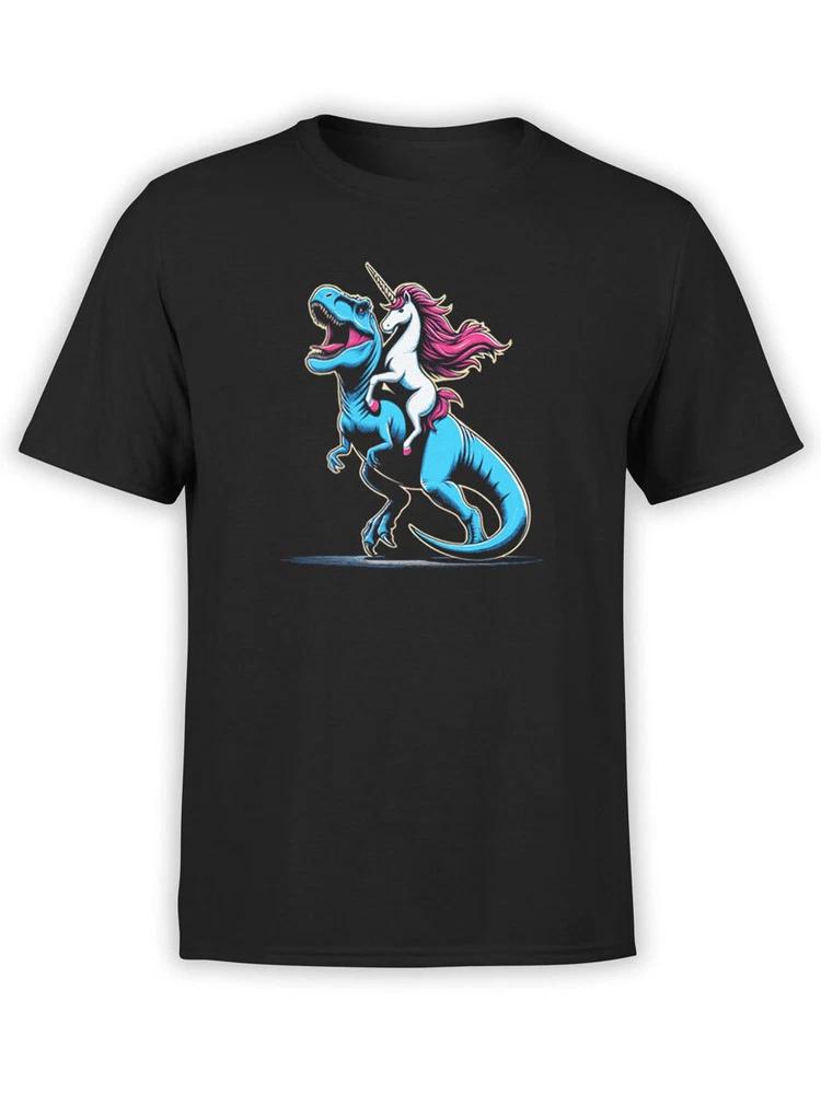 Unisex Tshirts Unicorn On Trex Tshirt 100 Cotton S