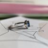 Silver Ring with Nano Sapphire 0.588ct, Item Weight 2.24 Gr (2188957)