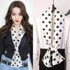 Long small silk scarf spring and summer new with shirt streamer multi-functional belt hair tie high-end printed scarf