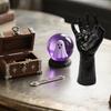 3Pcs with Candle Halloween Life-Sized Hands Decoration Black Ghost Hand Storage Hook  Table