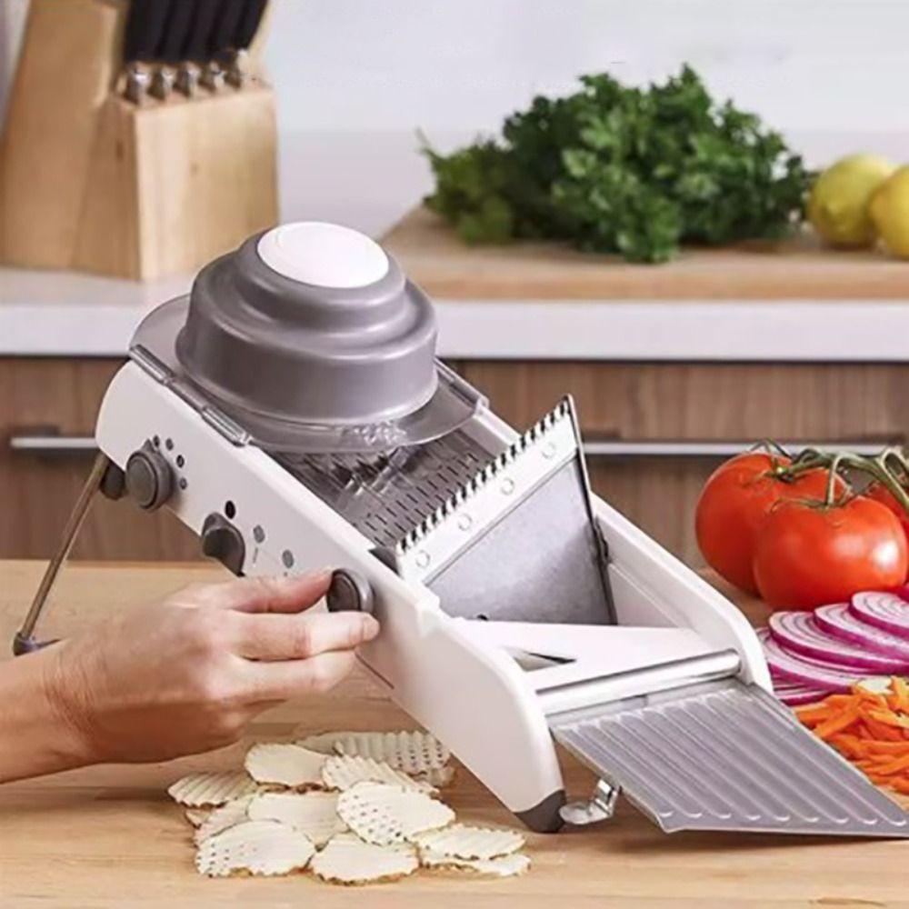 Adjustable Vegetable Cutter Manual Non-slip Base Vegetable Shredder with Hand Guard Efficient Vegetable Slicer Carrot