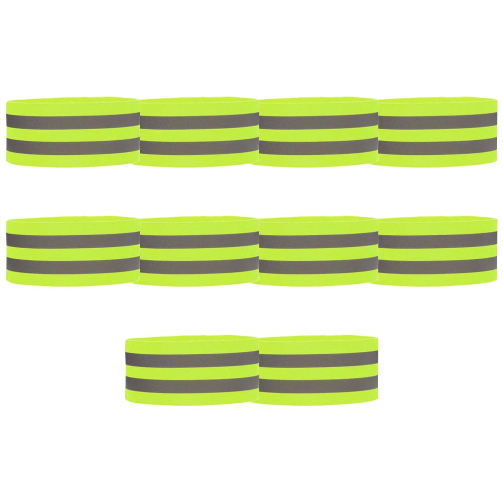 Reflective Armband Adjustable Arm Wrist Ankle Leg Bands High Visibility Reflective Tape Straps for Night Walking Cycling Running