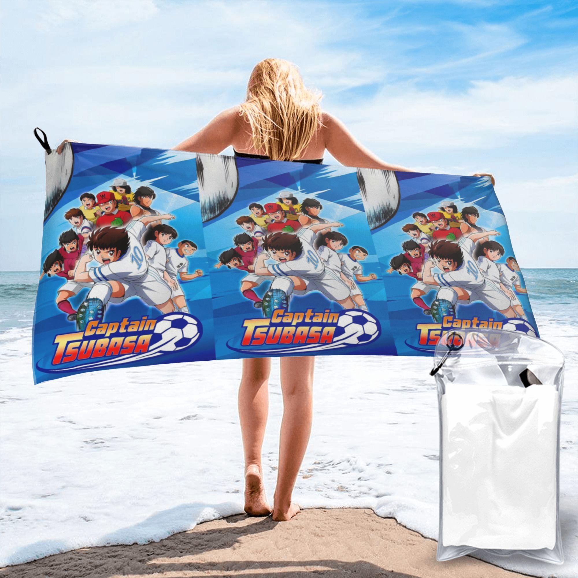 

Captain Tsubasa Beach Towel Soft Microfiber Quick Dry Absorbent Quick Towels For Bath W30*H60(CM)