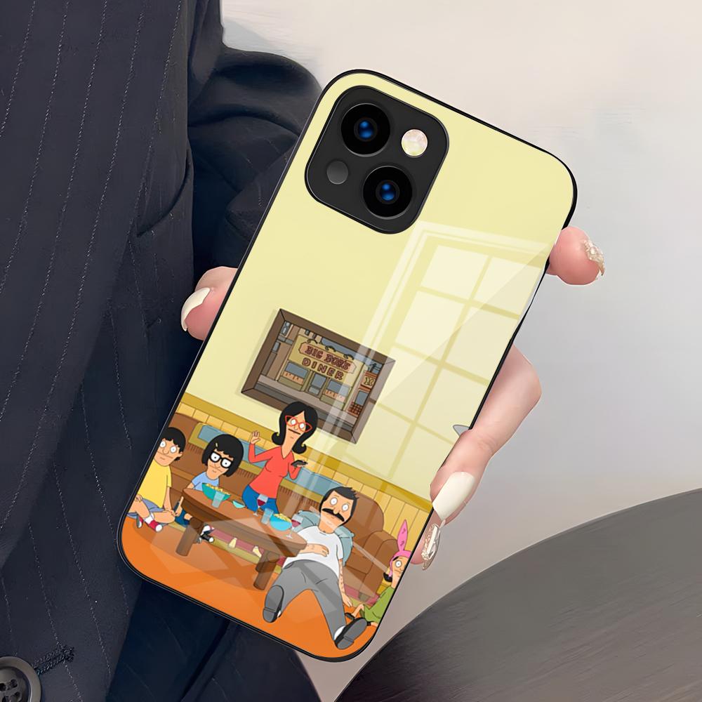 B-Bobs B-Burgers Cartoon Phone Case For IPhone 17 Pro Max 15 Pro 16 14 Plus 12 13 Mini 11 Pro Shockproof Glass Cover
