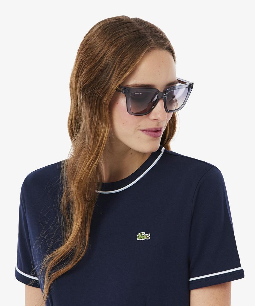 LACOSTE Women'S Piping Detail T-Shirt Dress Ef9855-56G 3Ui