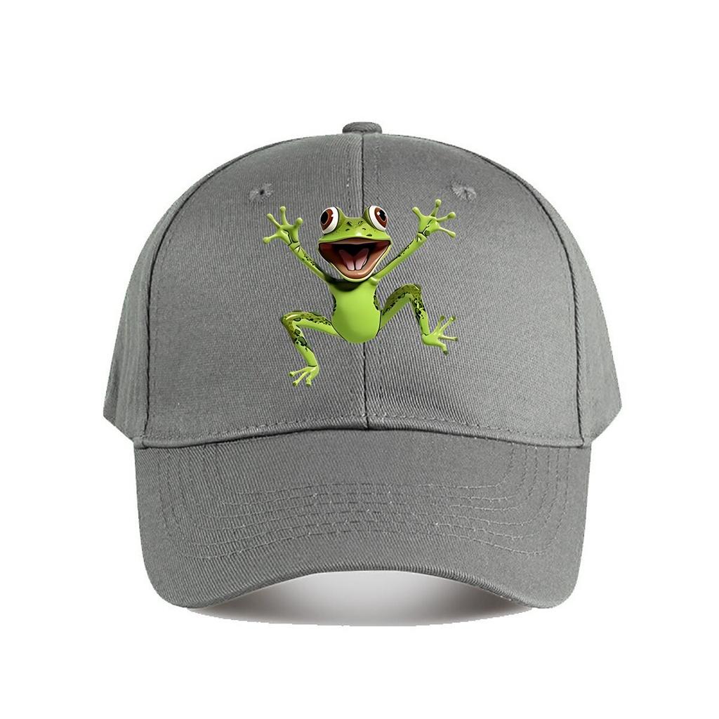 Cute Green Cartoon Frog Plastic Figurine Baseball Cap Fashion Unisex Sunhat Womens Outdoor Sports Snapback Cap
