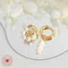 Luxury Minimalist Freshwater Pearl Earrings for Women: French Style, Real Gold Plated, Non-Fading