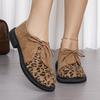Large size platform four seasons new thick heel strap comfortable British style small leather shoes