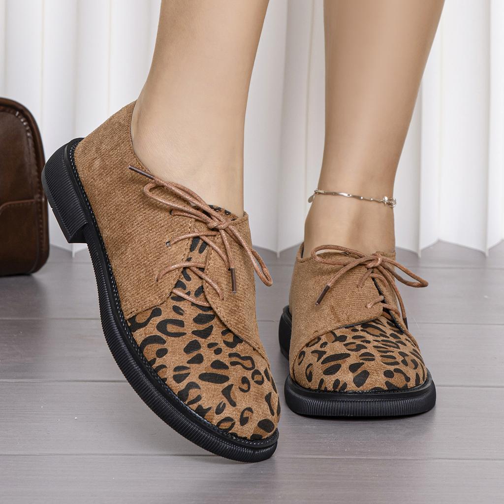 Large size platform four seasons new thick heel strap comfortable British style small leather shoes