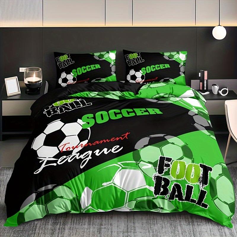 

Cartoon Game Controller Letter Print Bedding Set Breathable Polyester, Machine Washable - Perfect For All Seasons 90X200cm