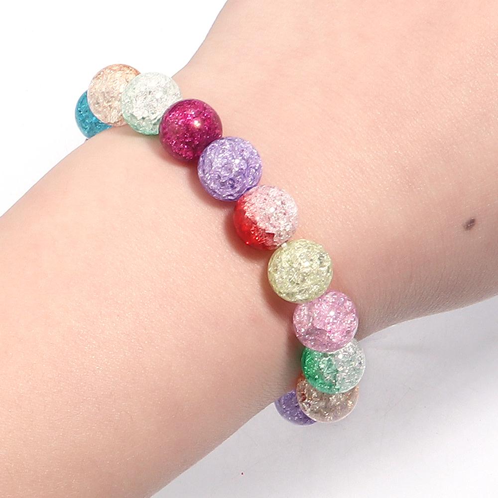 40-80pcs 6/8/10mm Crackle Crystal Beads Colorful Glass Round Loose Spacer Bead For Jewelry Making DIY Necklace Bracelet Supplies