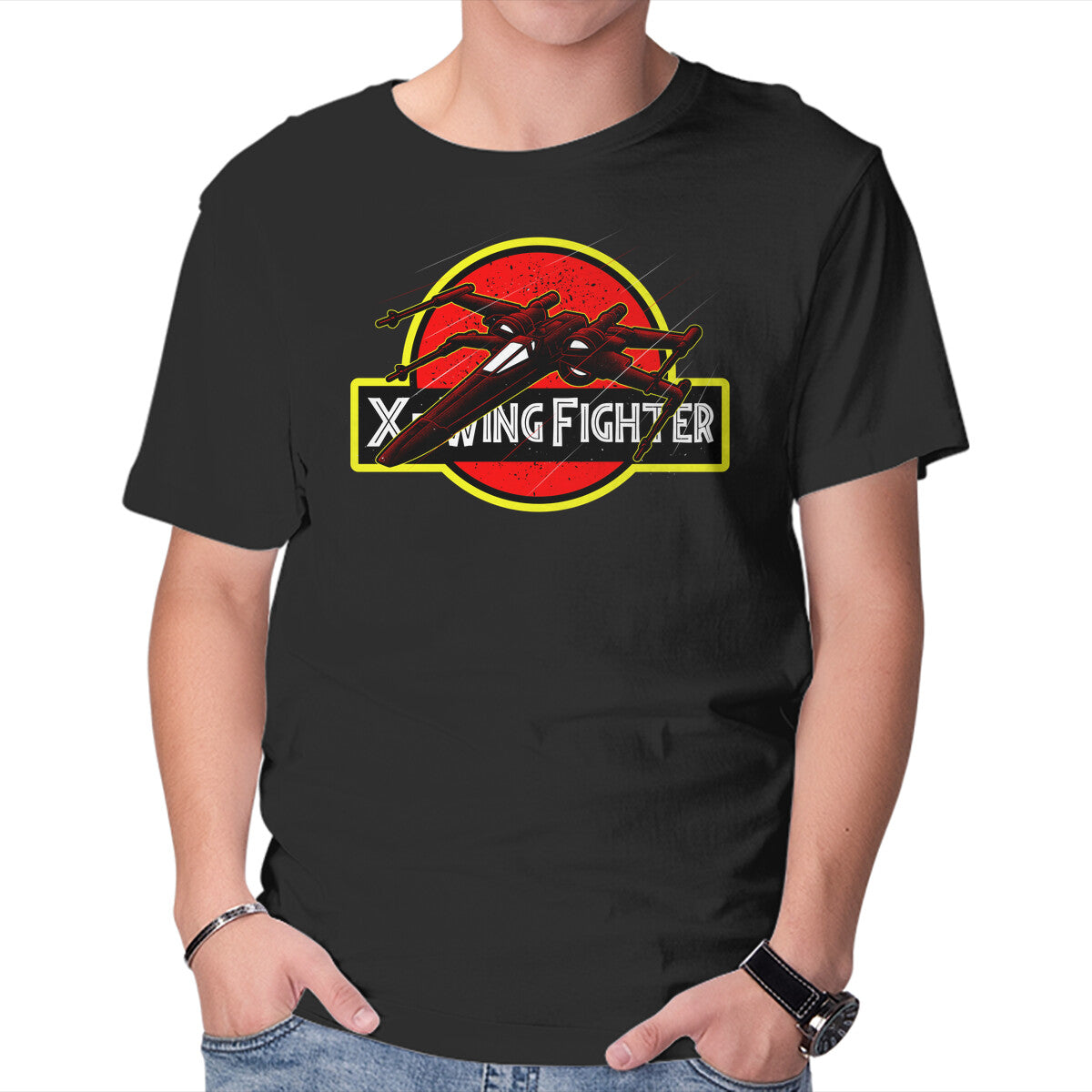 Unisex Crew Neck T-Shirt X-Wing Park Graphic Short Sleeve Casual Tee XXXXL