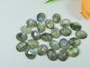 24Pcs 8X10MM Natural Labradorite Both Side Checker Cut Oval Loose Gemstone LM-1235