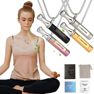 Naszyjnik oddechowy mindfulness Rzucanie palenia Ukojenie lęku Okrągłe ustniki Anty-wapingowy naszyjnik dla naturalnego spokoju i łagodzenia stresu