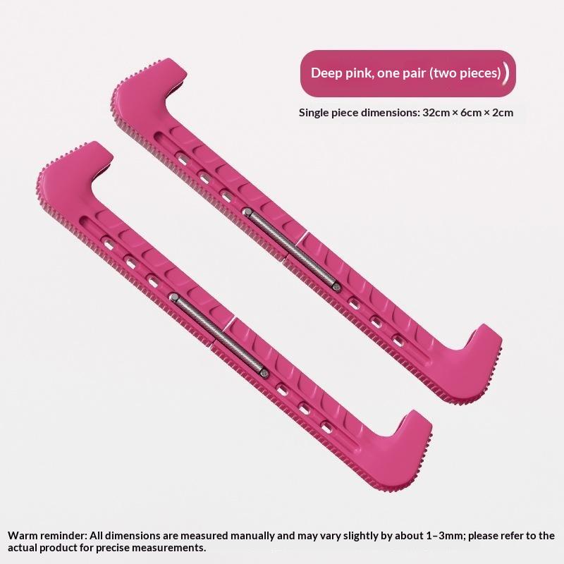 1Pair Adjustable Ice Skate Blade Guard Pvc Hard Skating Blade Protector Cover For Figure Skating Hockey Skates