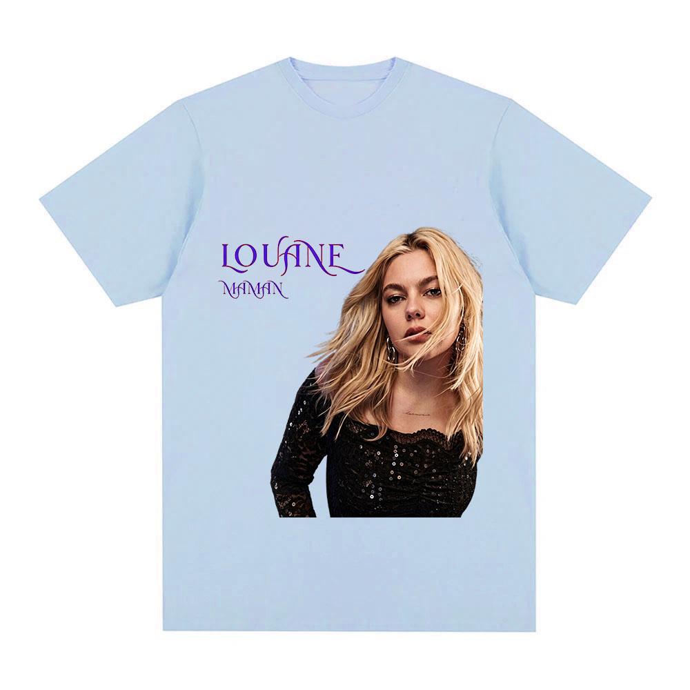 Louane 100 Cotton Tshirt Classic Aesthetic Graphic Print Tees Unisex Casual Streetwear Spring Summer Fashion Round Neck Tops
