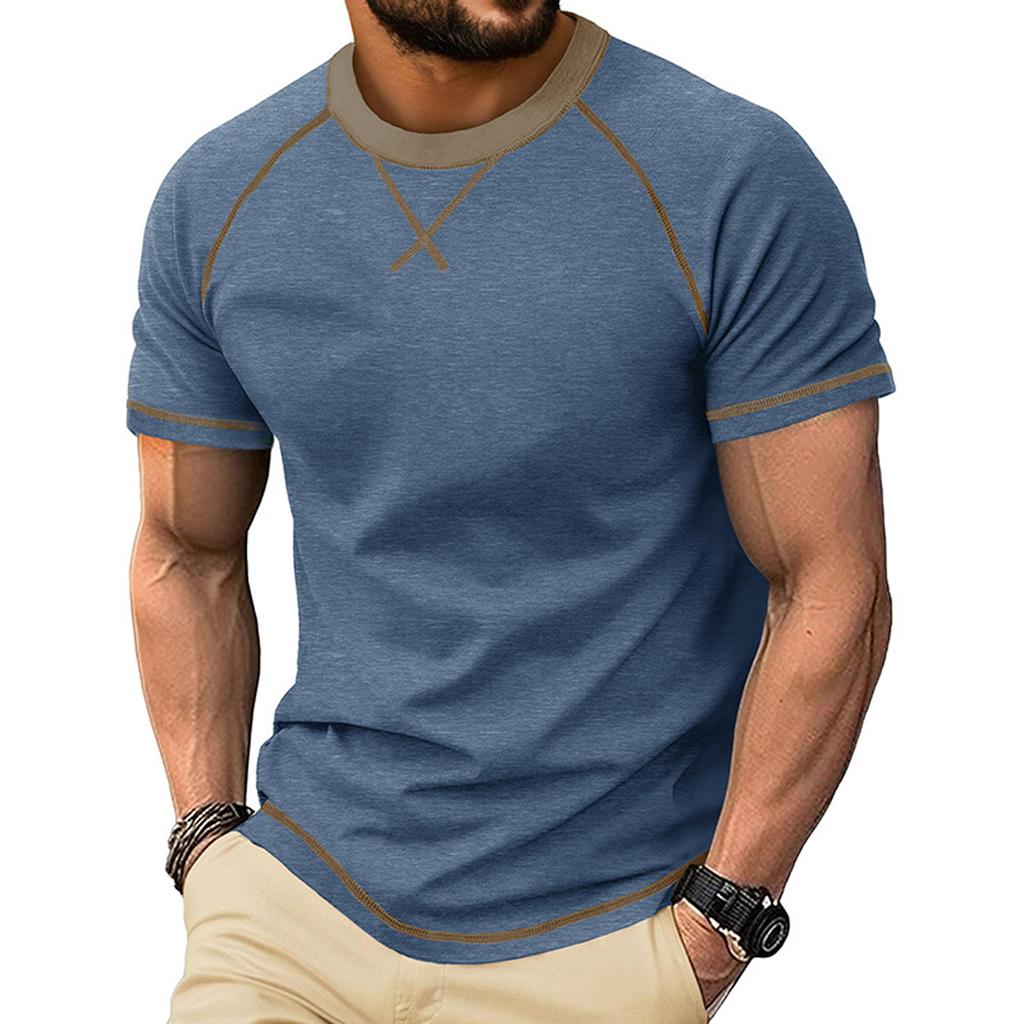 Mens T,Shirt Short Sleeve Cotton Shirts Casual Stylish Crewneck Shirts