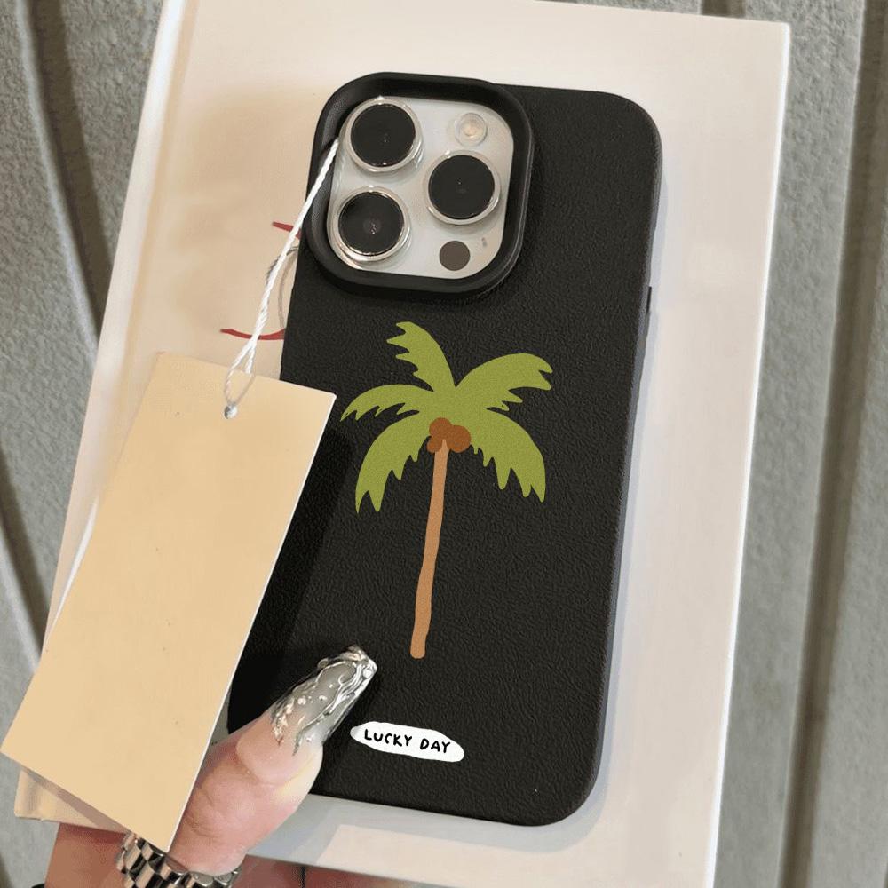 

Чехол для телефона iPhone 11 13, чехол для iPhone 12 14 15 16 Pro Max 12 Pro 15 Plus, кожаный, окрашенный, водонепроницаемый, устойчивый к падениям и износу, мультяшный iPhone 11 чёрный