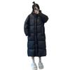 cotton clothes for women, medium and long, over knee, 2025 winter new Korean loose cotton-padded jacket for students, thick down coat