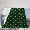 Creeper Big Face Videogame  Blankets Fleece Spring/Autumn Game Multi-function Warm Throw Blankets for Sofa Travel Bedspreads