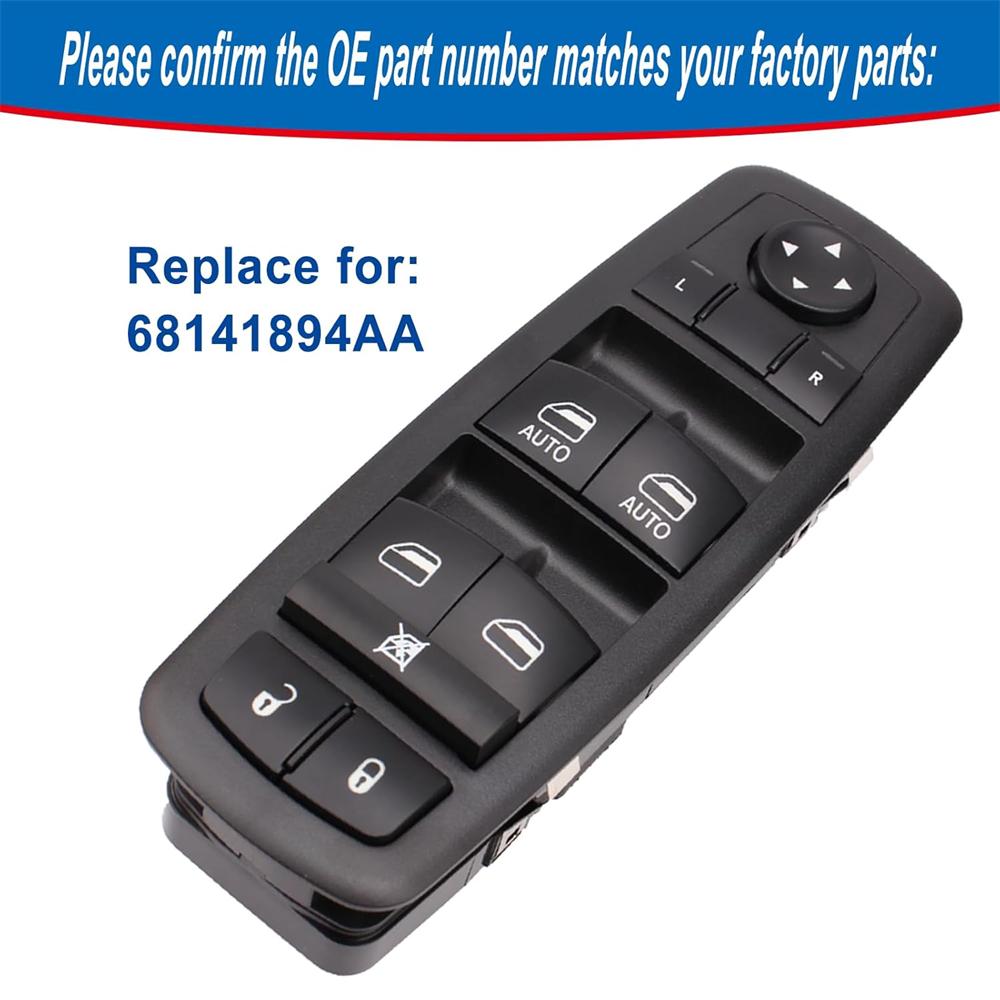 68141894AA Driver Window Switch for Jeep Cherokee 2014‑2017 Interior