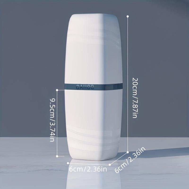 

3 шт. Дорожный набор 3-в-1 Портативный держатель для зубной щетки со стаканом для зубной пасты и крышкой, Отдельно стоящий пластиковый футляр для зубной щетки для кемпинга, деловых поездок 3pcs белый