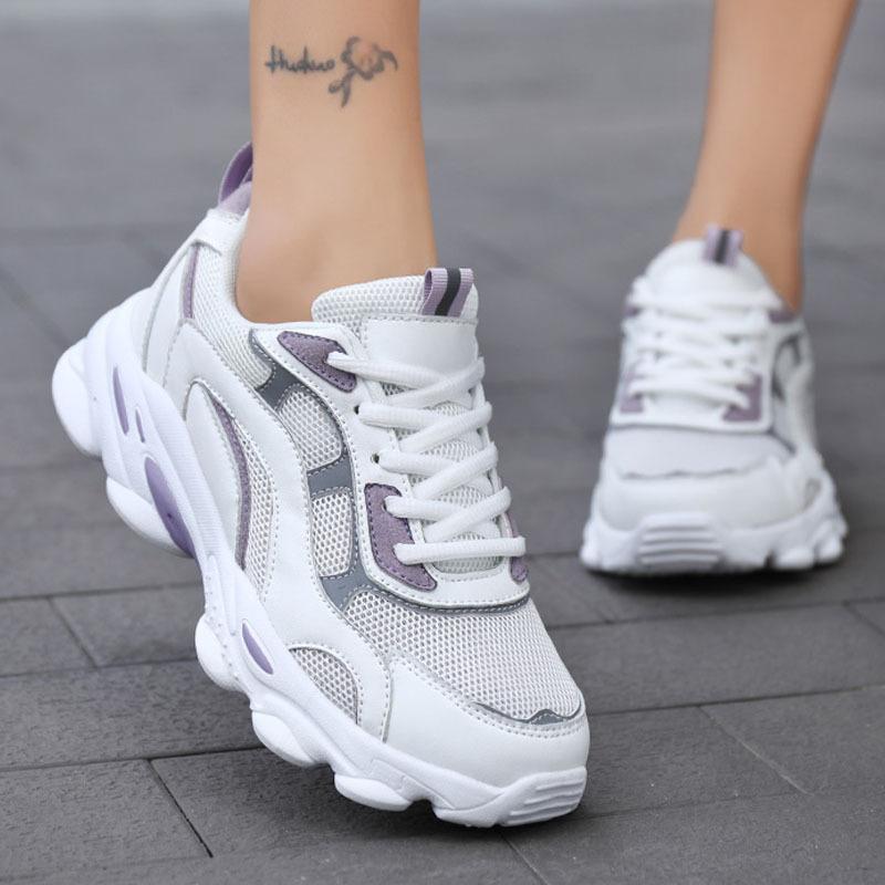 New spring and summer student mesh deodorant sneakers platform dad shoes 35