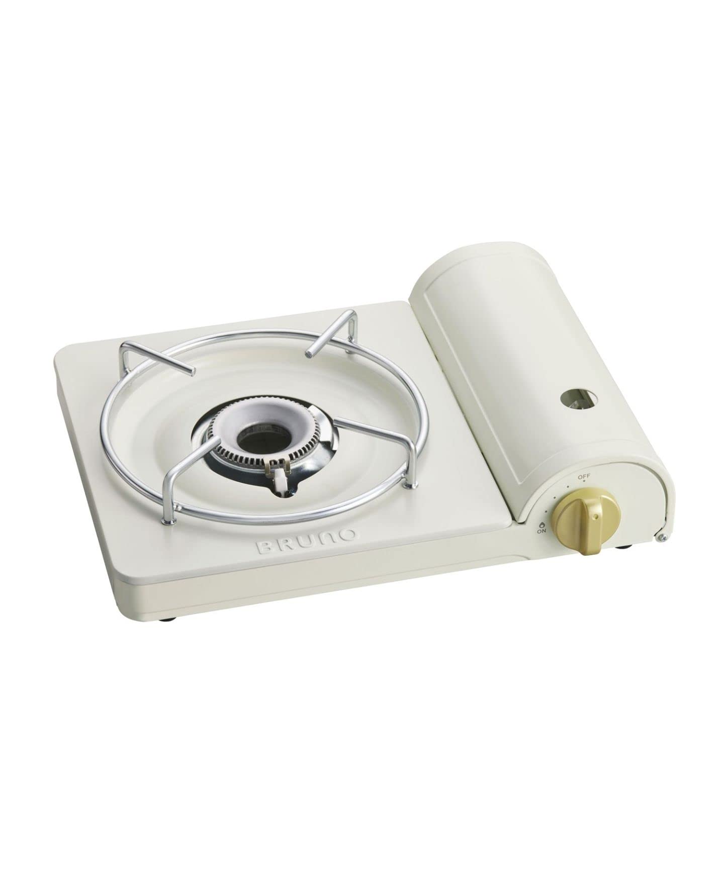 

BRUNO Slim Portable Gas Stove, Ideal for Camping, Yakiniku, Outdoor Activities, and Disaster Preparedness, Stylish and Cute, Ivory, BOE095-IV