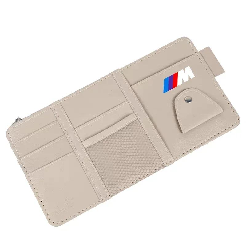 X4 X5 X6 2025 Car For BMW Car Sun Visor Organizer Multi-Pocket Auto Interior Accessories Zipper Pocket Organizer For BMW X3 X4 F