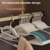 Double-position Clothes Hanger, 10 Pieces Per Pack, Seamless, Anti-shoulder Corner, for Household Use, Plastic Clothes Hanger, Anti-slip Function