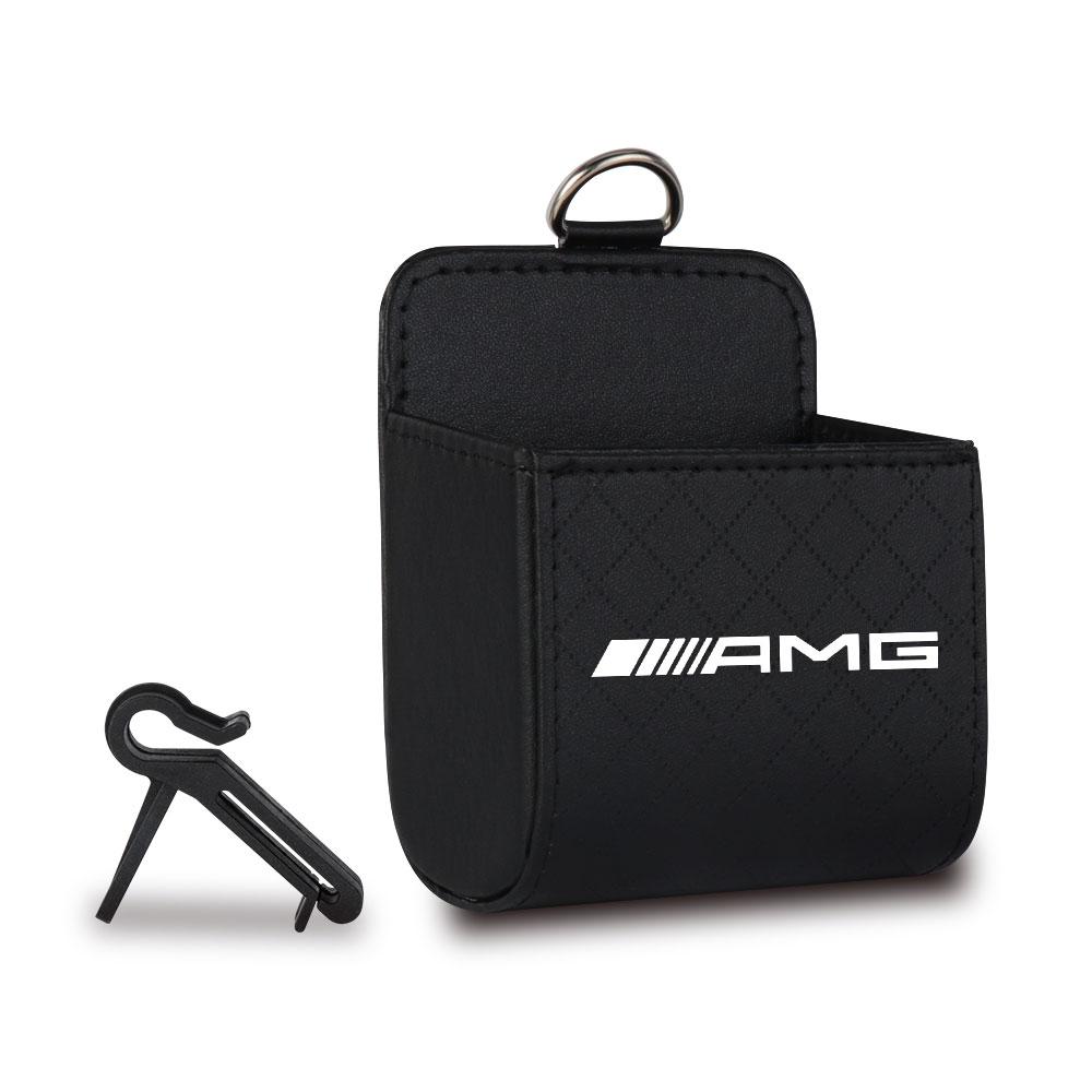 Car Air Outlet Storage Box Car Badge Sundries Pack Decorate Auto Goods For Mercedes Benz AMG W124 W202 W203 W204 W210 W211 W220