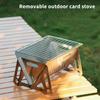 Bærbar Sammenleggbar Grill Varmesteller Multifunksjonell Camping BBQ Grillstativ Nett Vedovn Rustfritt Stål BBQ Grill