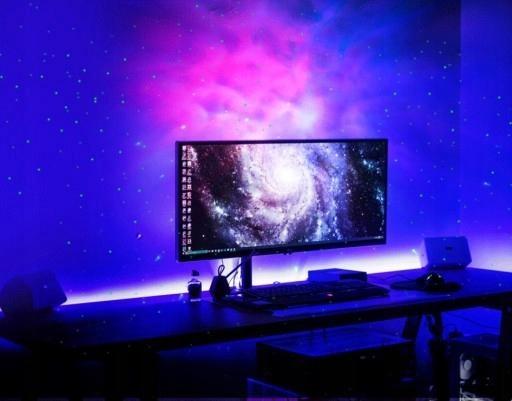Csillagprojektor Lézerprojektor Éjszakai Lámpa Aurora 3D Távirányító + Elemek