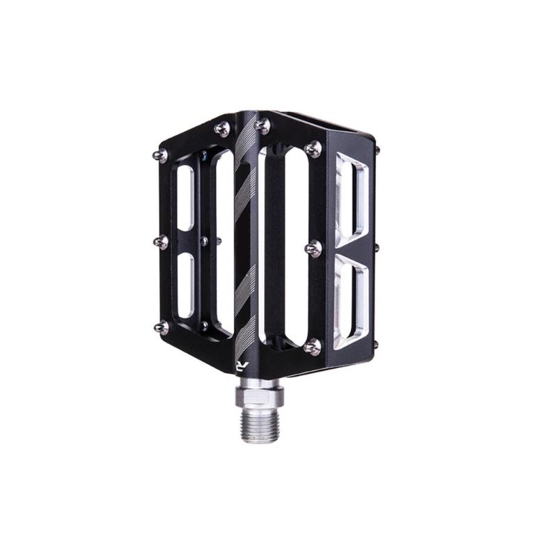 8 Pins Wide Flat Cycling Pedals Nonslip Road Bicycles Pedals Aluminum Alloy Mountain Bicycles Pedals Easy to Install