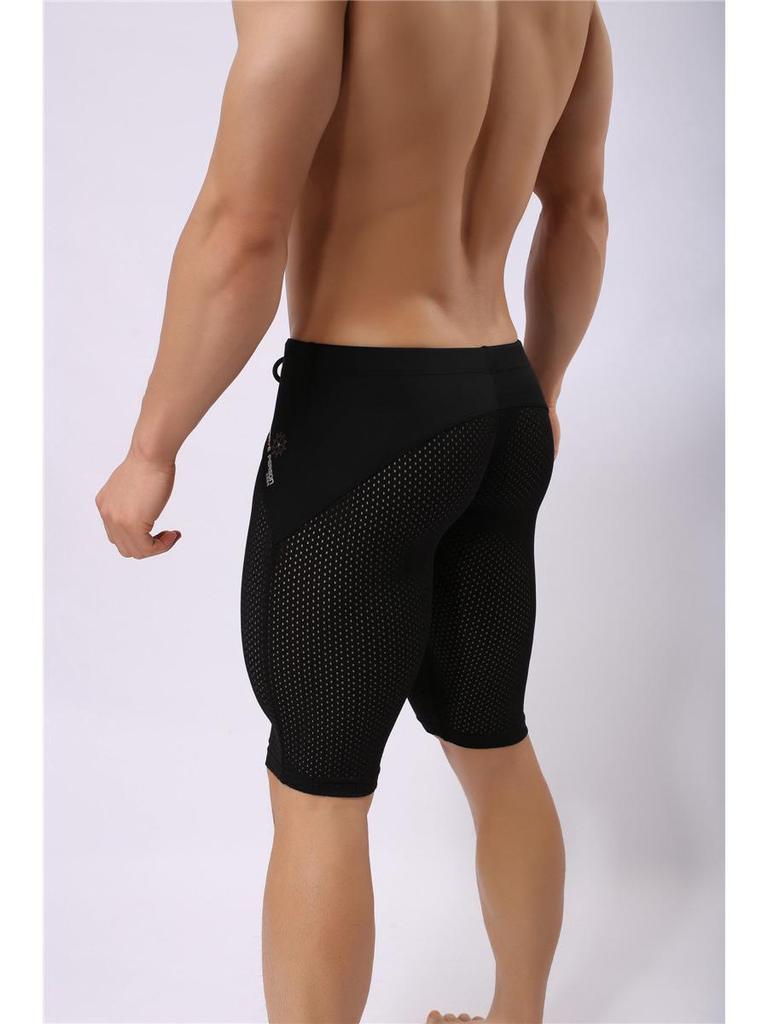 BRAVE PERSON Men's Mid-Length Sports Swim Trunks