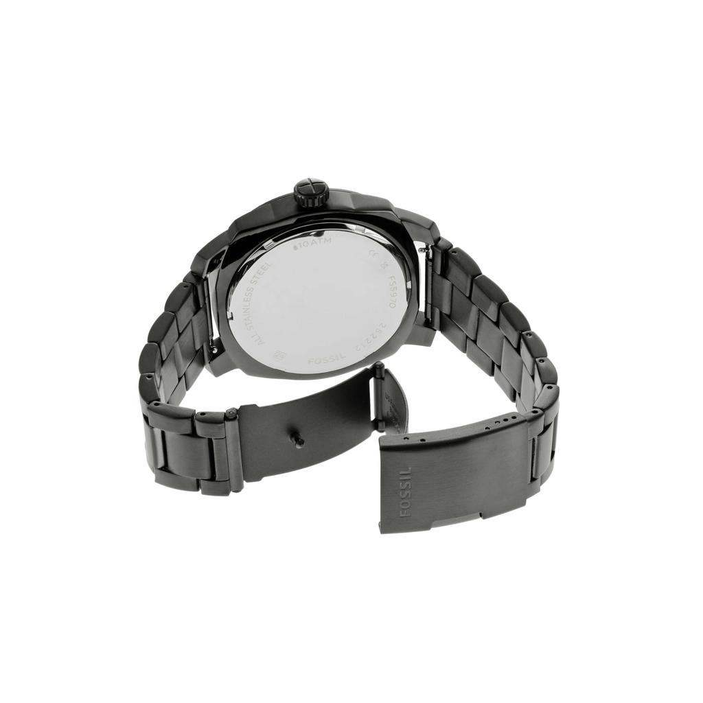 Fossil Machine Three Hand Date Smoke Stainless Steel Watch