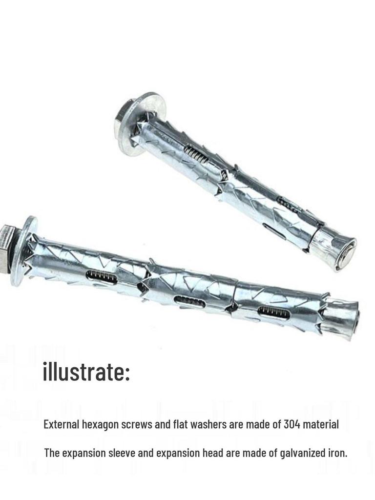 304 Stainless Steel Expansion Bolt for Lightweight and Porous Brick Applications