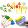 3-6PCS/Set Various Shape Painting Sponge Brush DIY Graffiti Gadgets School Artclass Drawing Props Art Craft Creativity Tools ZYF