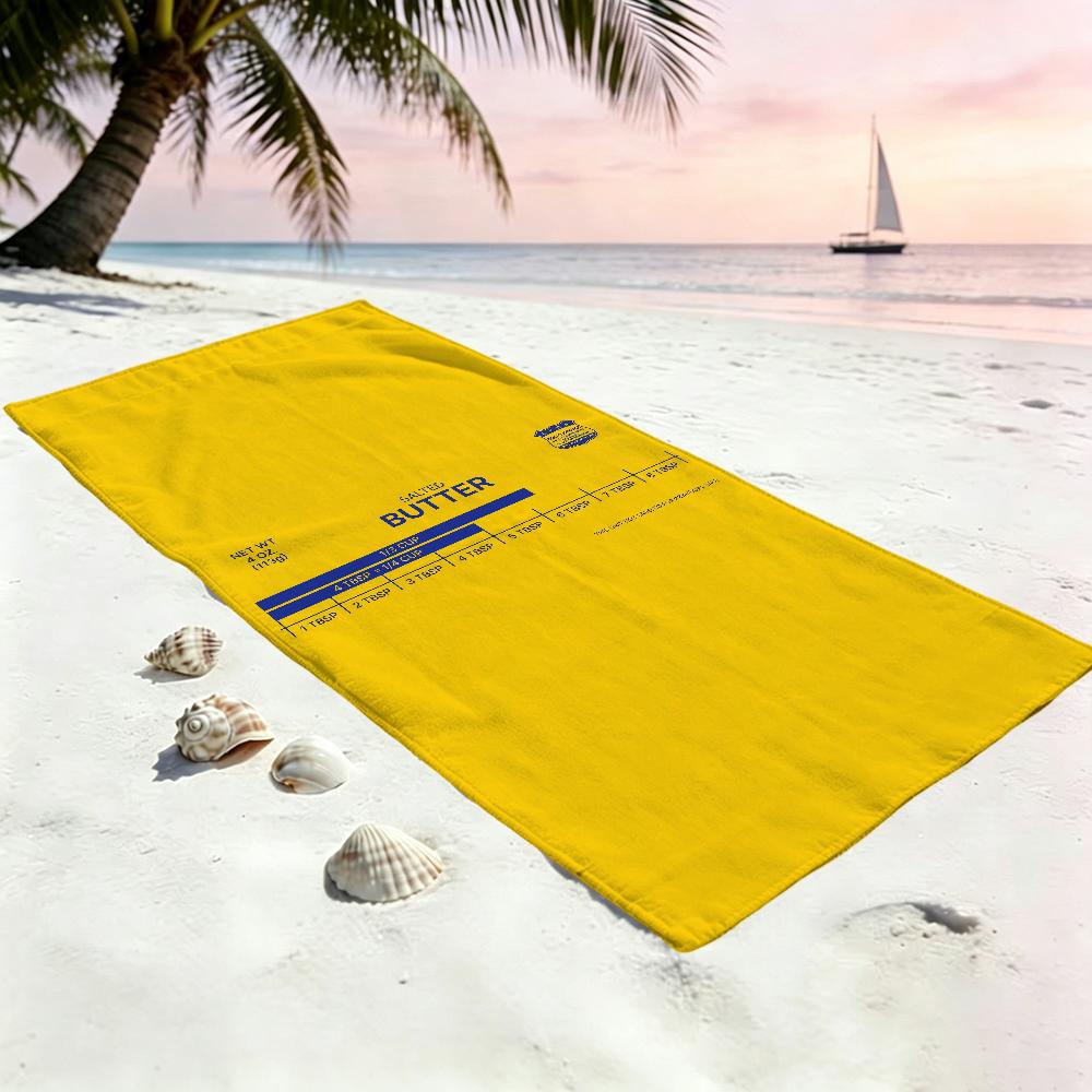 Salted Butter Label Funny Towel Beach Quick Dry Soft Pool Towels Gift for Travel Gym Shower Camping sports