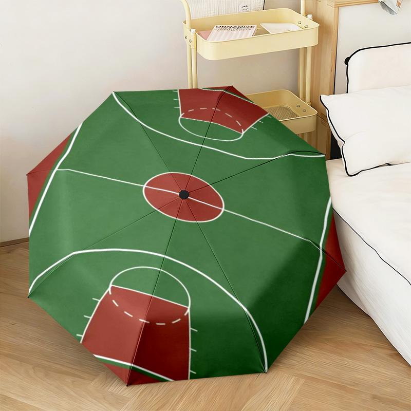 1PC Soccer Ball Flames Water Automatic Umbrella - Suitable Travel Outdoor Portable Umbrella Birthday Gift Daily Essentials