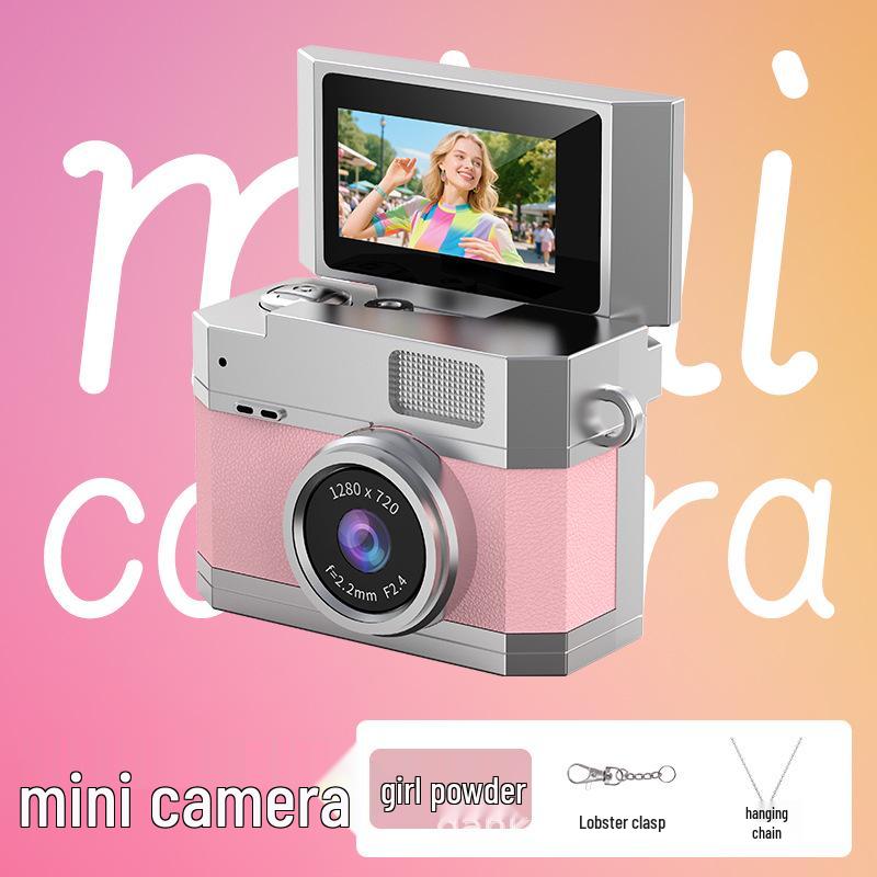 Retro Mini HD Thumb Camera for Students & Parties - Portable Photo & Video Recorder with Neck Strap