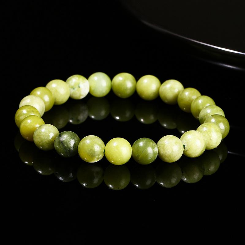 Light Color Southern Jade Bracelet - Simple Jade Stone Design, Perfect Gift for Couples