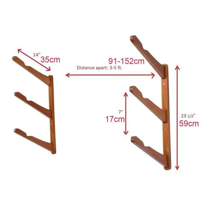 Support planche de surf en bambou BH7 Divit support mural snowboard / ski