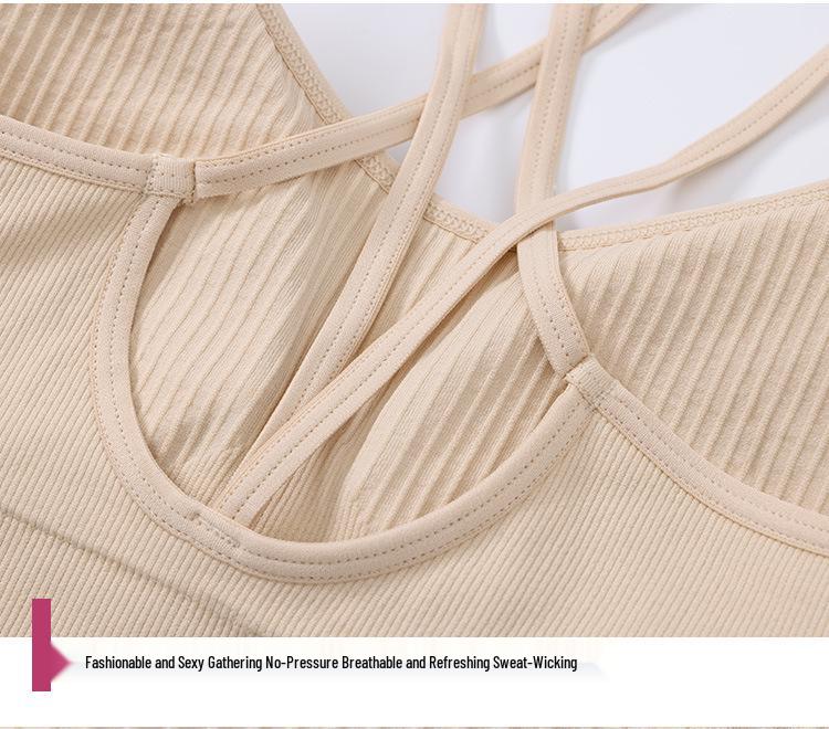 Plus Size Criss-Cross Back Sports Bra for Women - Shockproof, Casual, Fitness, Running, Yoga