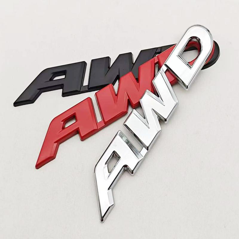 3D Metal AWD Logo Badge Sticker Car Body Emblem Decal Wheel Drive SUV Off Road for Toyota Impreza Subaru Honda Auto Accessories