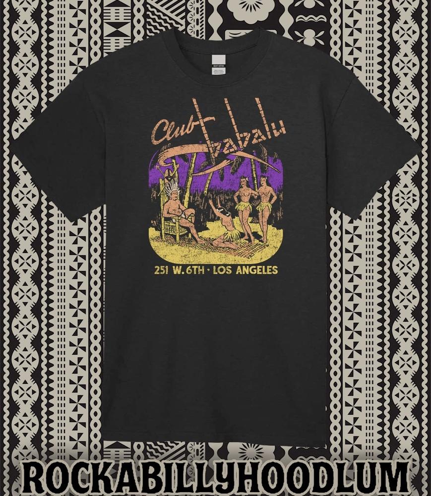 

Retro Tiki Tee T Shirt Bar Polynesian Restaurant Mug Club Babalu Los Angeles CA 4XL