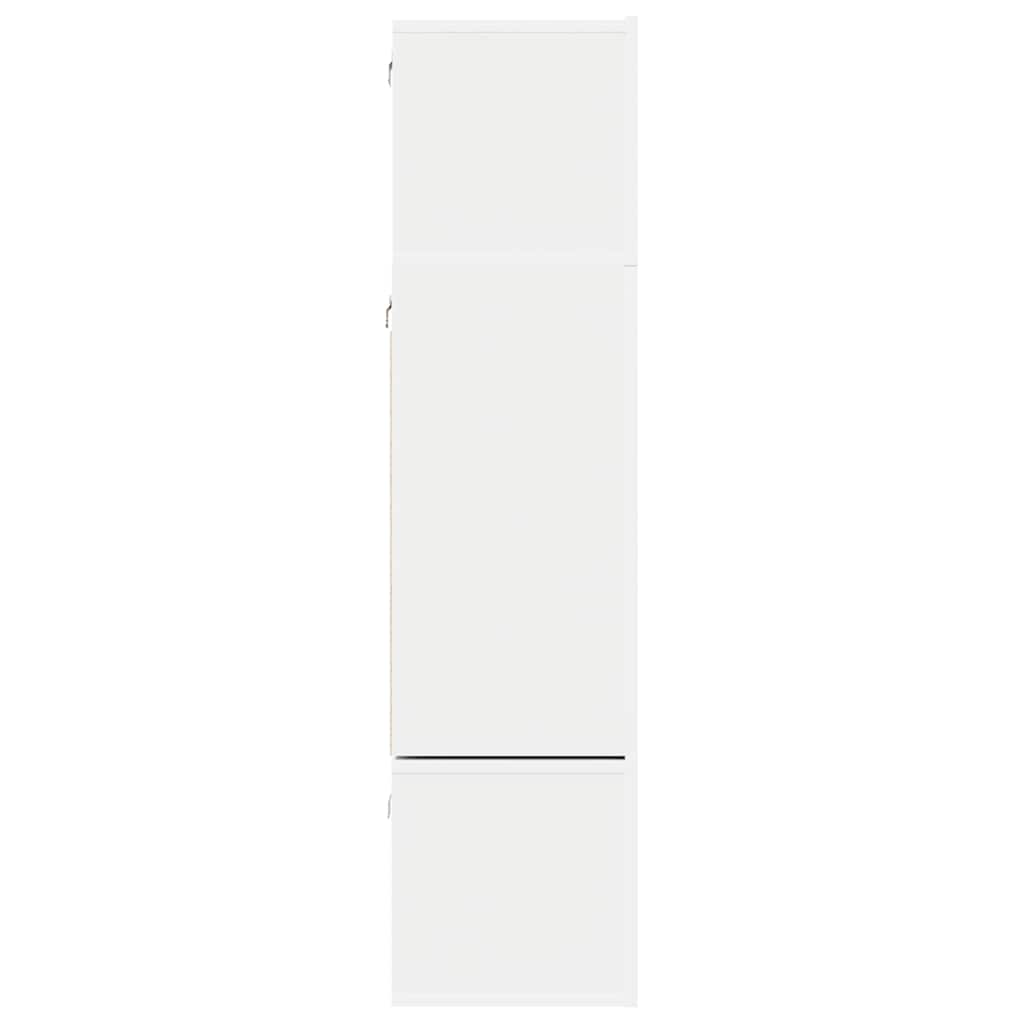 6 Piece Wall Mounted TV Cabinet Set White Particleboard