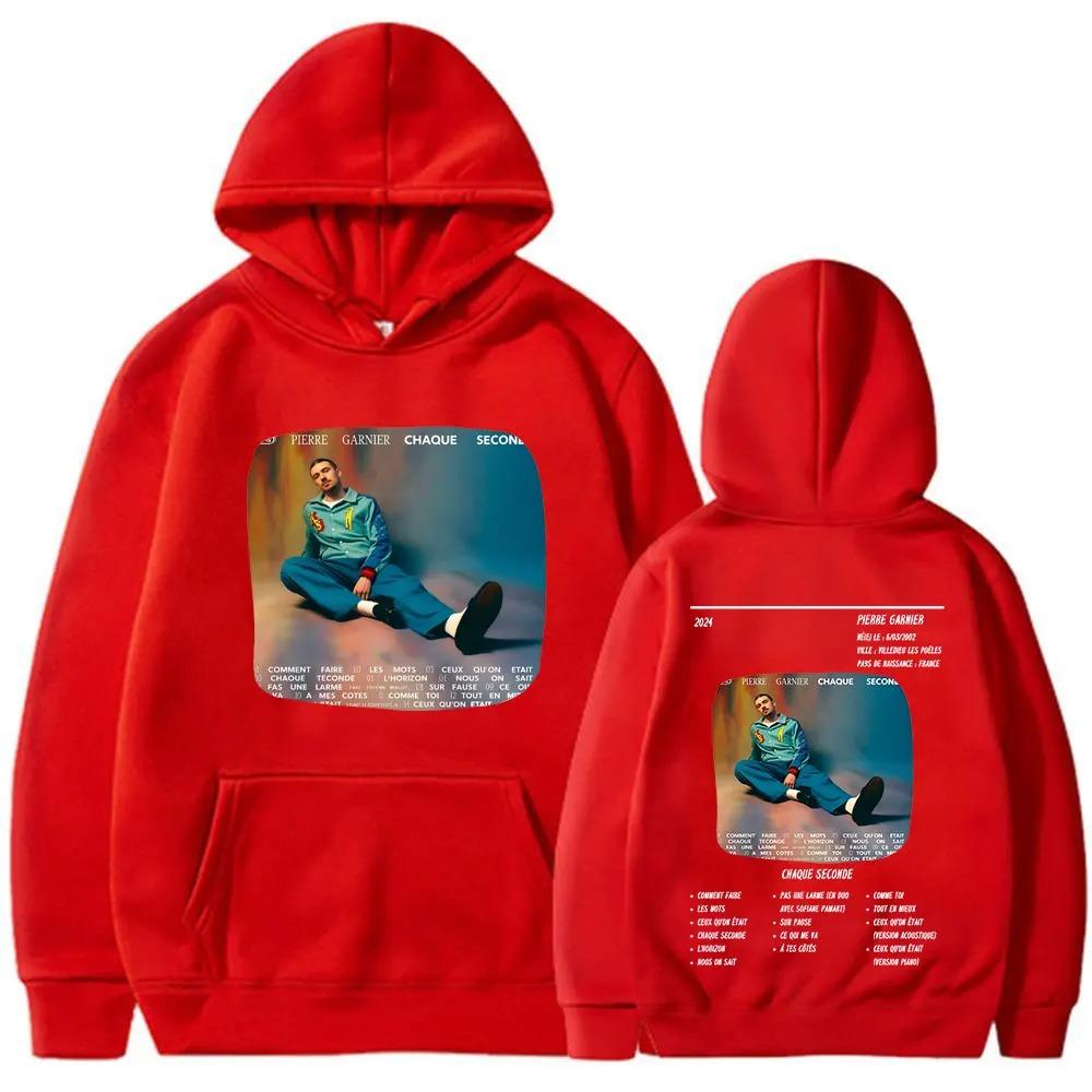 Men Women Clothing Pierre Garnier Chaque Seconde Album Hoodies Casual Oversized Sweatshirts Vintage Long Sleeve Pullover